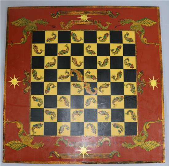 A lacquered chess board